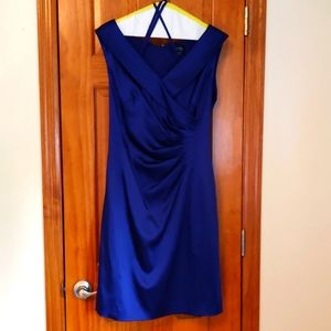 Tahari cocktail dress blue 12